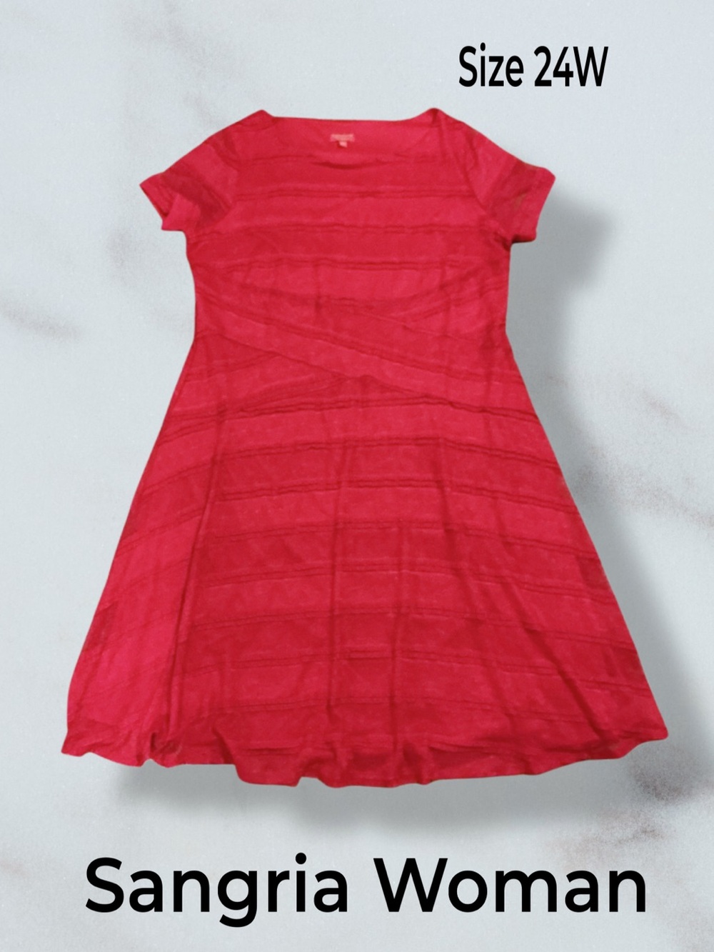 SIGNATURE BY SANGRIA WOMAN Netting & Lace Dress Size 24W